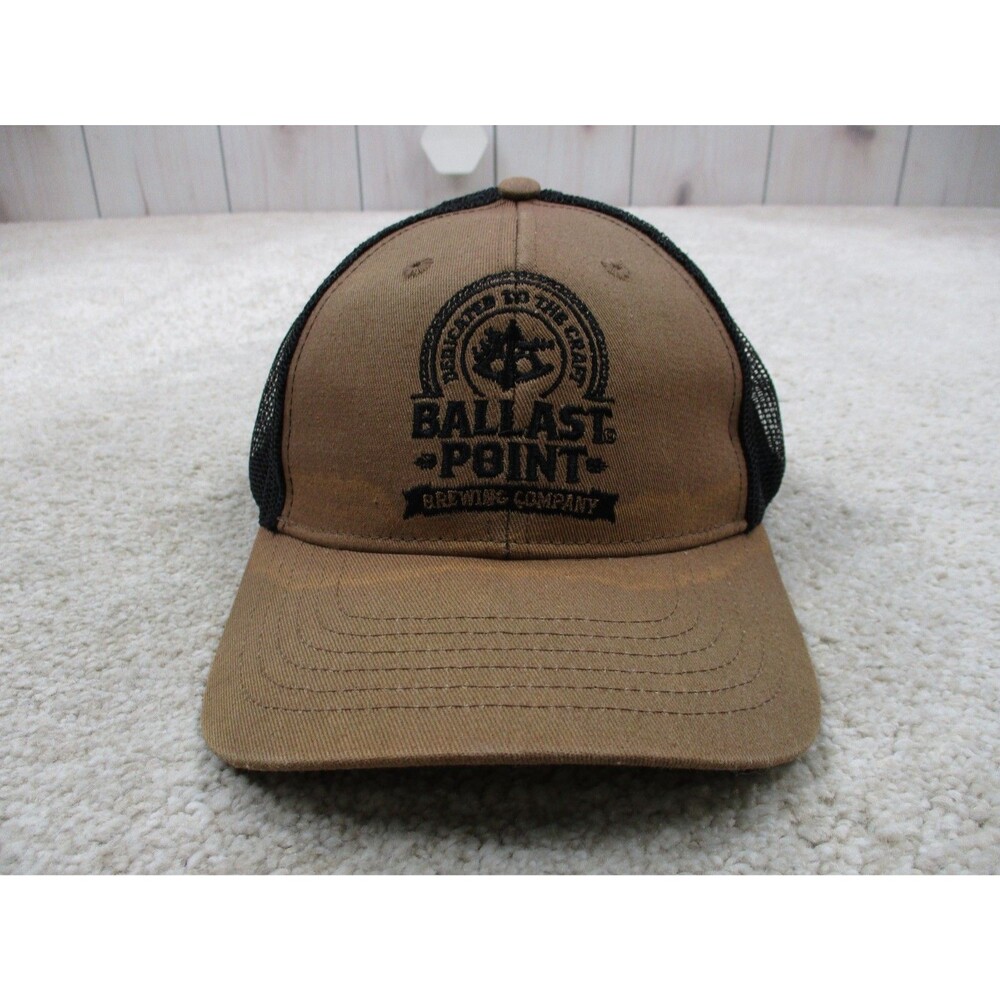 Ballast Point Brewing Company Hat Cap Snap Back Trucker Brown Black Beer Mens